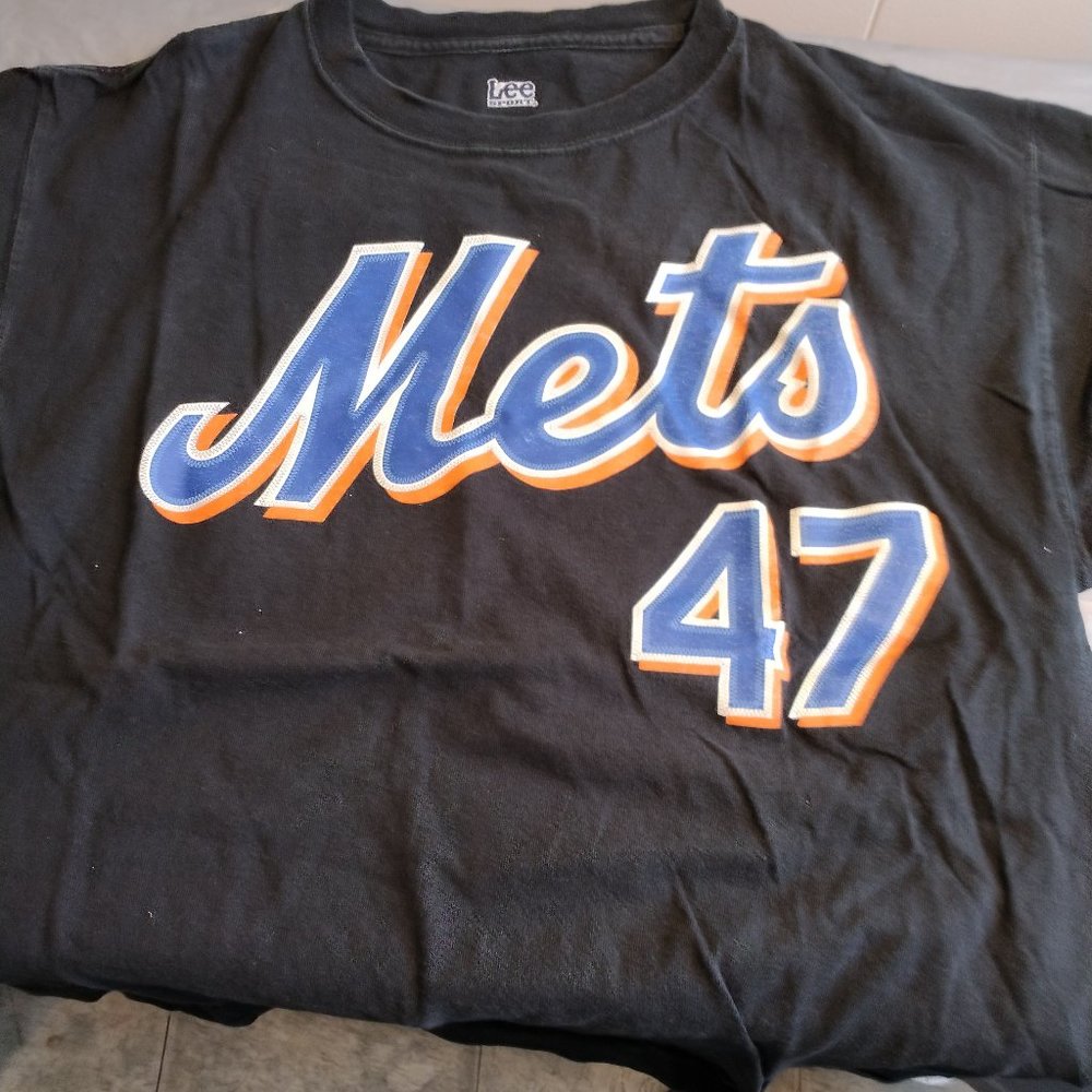 Lee 2007 NY Mets Lavine 47 T Shirt L